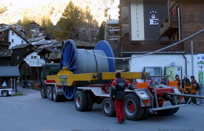 Seilwechsel in Zermatt: Ein Seil beim Antransport (Archivbild). 
