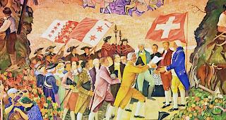 Der Beitritt von anno dazumal bildlich in Szene gesetzt. 