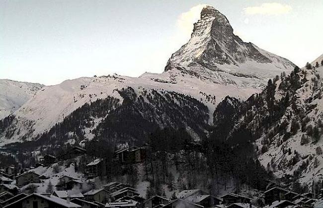 Blick auf das Matterhorn am Montagmorgen