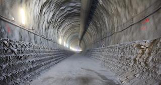 Tunnel Visp im Ausbau.