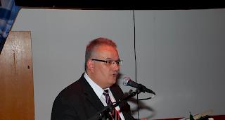 Elmar Furrer, Pr&auml;sident Genossenschaft Regionale Mehrzweckhalle (GRM), hat heute Abend im Beisen von zahlreichen prominenten Pers&ouml;nlichkeiten die 35. NEUWA offiziell er&ouml;ffnet.