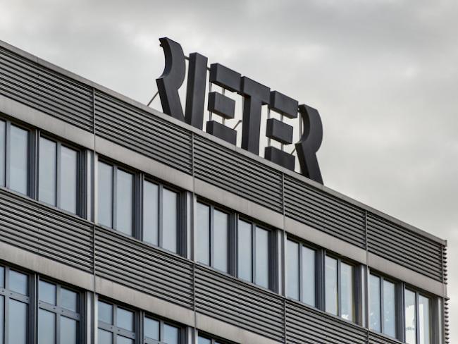 Das Logo der Firma Rieter in Winterthur (Archiv)