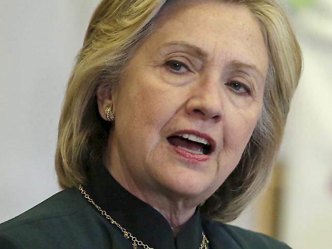 Bewerberin um die demokratische Präsidentschaftskandidatur und ehemalige US Aussenministerin Hillary Clinton