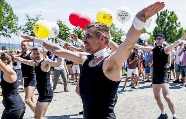 Darbietung am Gay-Pride-Umzug in Zürich: 2015 auch im Wallis? (Archiv)