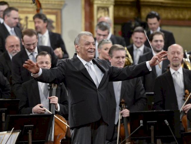 Zubin Mehta und die Wiener Philharmoniker beim Schlussapplaus