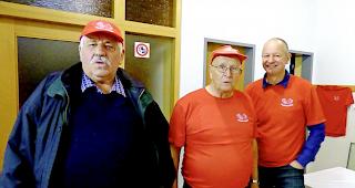 Der Vorstand der &laquo;Wanderfreunde&raquo; seit 40 Jahren. Der erste Vereinspr&auml;sident Anton Kuonen, der zweite Vereinspr&auml;sident Josef Kuonen und der jetzige Vorsitzende Albert Kuonen