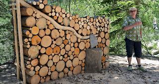 Das Kunstwerk von Leander Locher in der letzten LandArt Twingi.