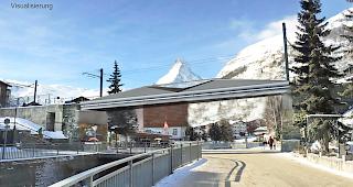 Geht es nach dem Willen der Kritiker, so muss die neue GGB-Br&uuml;cke mit einer Tr&auml;gerkonstruktion oberhalb der Geleise gebaut werden.