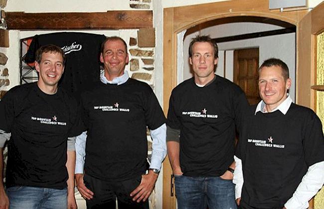 Martin Schmid aus Zermatt, Fredy Imhof von der Bettmeralp, Mathias Salzmann aus Blatten bei Naters und Martin Eggel aus Glis. 