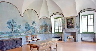 Hier im Dreik&ouml;nigssaal des Briger Stockalperschlosses wurden 1815 die Vorverhandlungen zum Beitritt des Wallis zur Eidgenossenschaft gef&uuml;hrt.