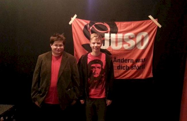 Die neuen Parteisekretäre der JUSOO: Sebastian Werlen und Manuel Josssen.