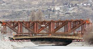 Die Spannweite der neuen Druckbr&uuml;cke betr&auml;gt rund 43 Meter.