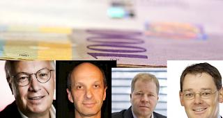 Lassen sich den Wahlkampf einiges kosten (von links): Thomas Burgener, Beat Rieder, Pierre-Alain Grichting und Franz Ruppen.