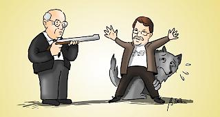 Thomas Burgener kann mit einem geringeren Wolfsschutz gut leben, WWF-Pr&auml;sident Klaus Minnig versucht ihn zu sch&uuml;tzen. Ist die Partei in der Wolfsfrage gespalten?