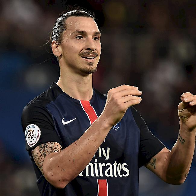 Zlatan Ibrahimovic freut sich über seine zwei Tore gegen Toulouse