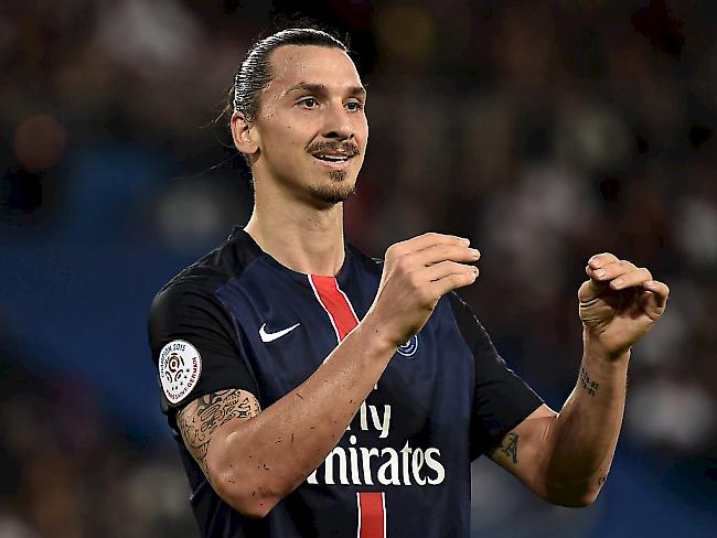 Zlatan Ibrahimovic freut sich über seine zwei Tore gegen Toulouse