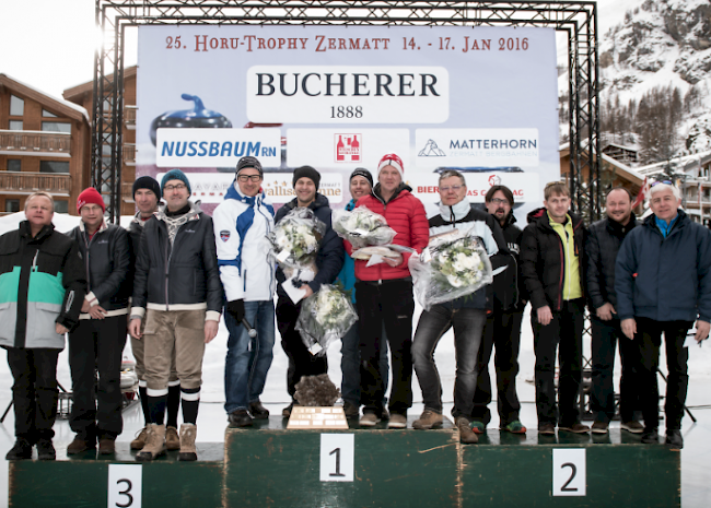 Beim Kristall-Cup setzte sich das Zermatter Team Welschen unter Skip Eggler durch.