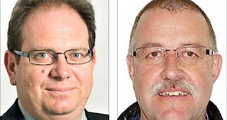 Marcel Bellwald (l.) und Hermann Schaller k&ouml;nnten aufgrund ihrer Verschw&auml;gerung gegebenenfalls nicht gleichzeitig Gemeinder&auml;te von Zermatt sein.