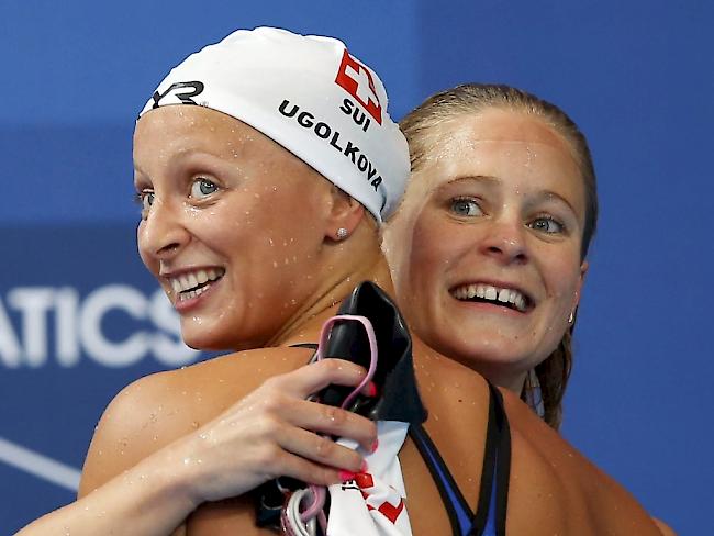 Maria Ugolkova (links) und Martina Van Berkel nehmen an den Olympischen Spielen in Rio teil