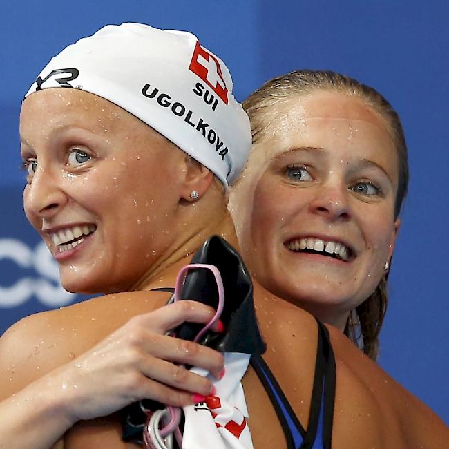 Maria Ugolkova (links) und Martina Van Berkel nehmen an den Olympischen Spielen in Rio teil