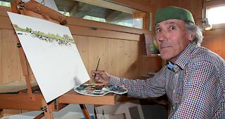 Edwin Zeiters Herz schlägt auch für die Malerei.