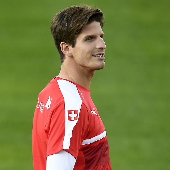 Timm Klose beim Training der Schweizer Nationalmannschaft in Freienbach