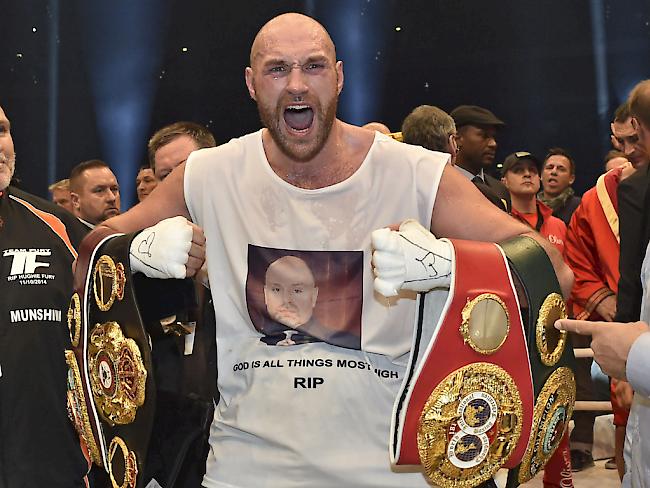 Tyson Fury nach seinem Sieg über Wladimir Klitschko im April 2016