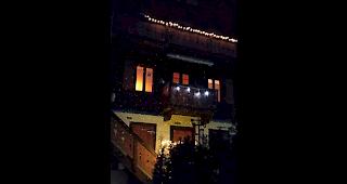 Nächtliche Weihnachtsstimmung bei Kaktus