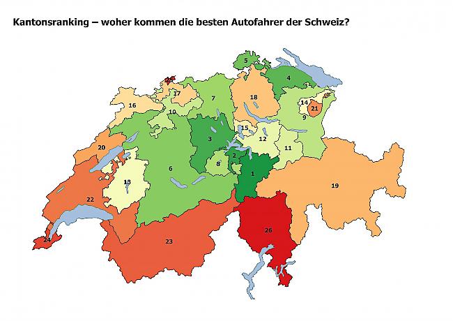 Am hinteren Ende. Im Vergleich der Kollisionsfrequenz der Kantone liegt das Wallis an viertletzter Stelle.