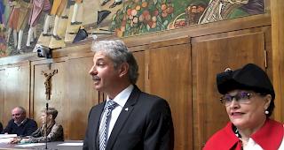 Diego Wellig bei seiner Ansprache nach der Wahl