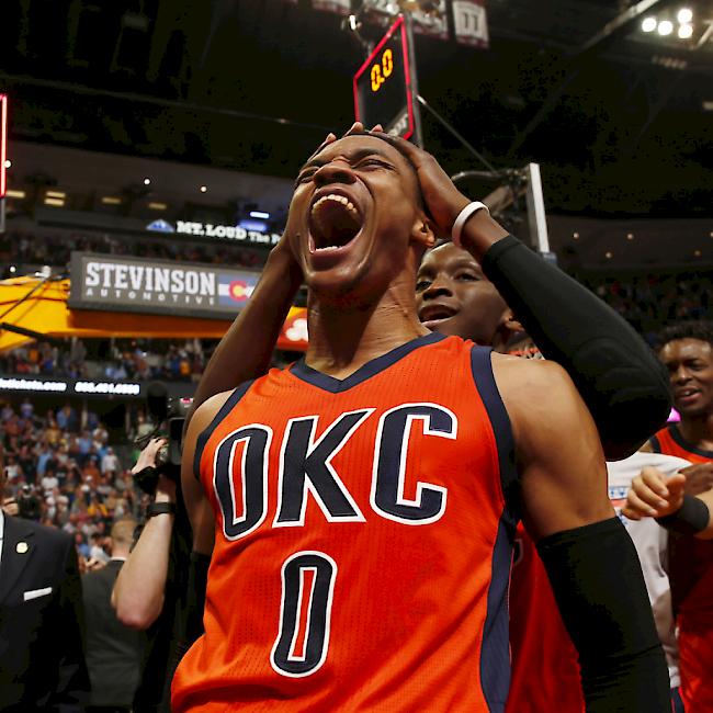 Russell Westbrook hat allen Grund zur Freude