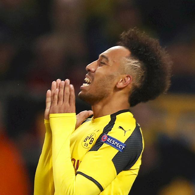 Dortmunds Pierre-Emerick Aubameyang verzweifelt im Hinspiel der Champions League gegen Monaco