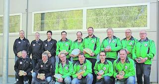 Siegertrio im Feld D. Staldenried D2 vor Visp D1 und Staldenried D1. 