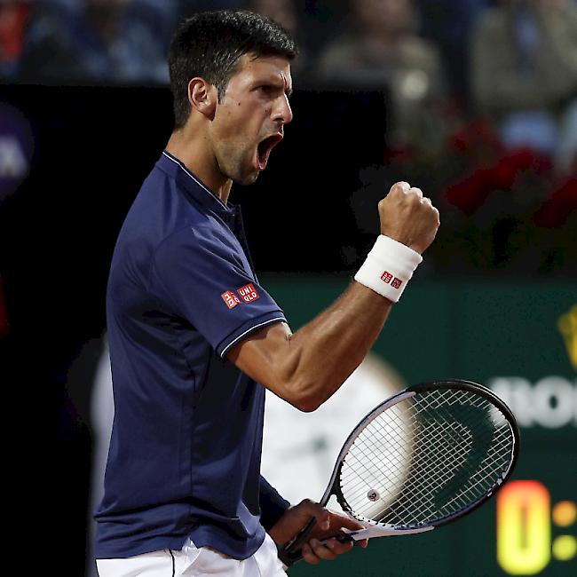 Novak Djokovic jubelt: Er steht in Rom im Final