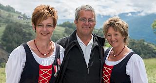 Gilberta Hugo (49) aus Guttet-Feschel, Marcel Chastonay (57) aus Salgesch und Gabi Steiner (50) aus Guttet-Feschel.