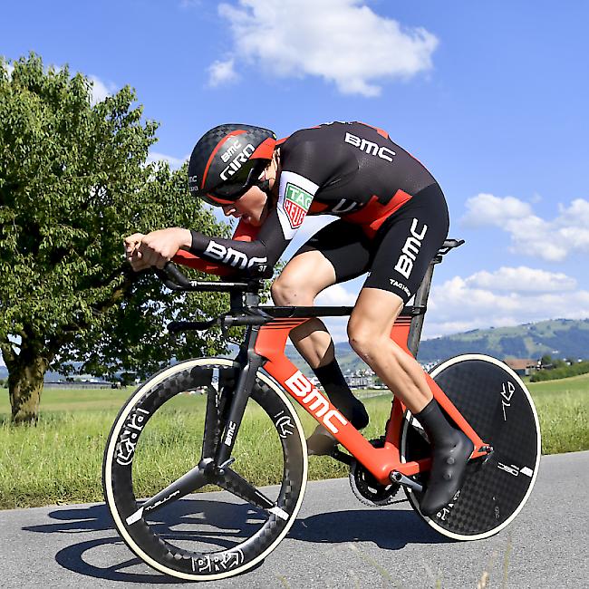 Stefan Küng fehlten in Cham acht Sekunden auf Prolog-Sieger Rohan Dennis