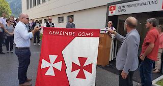Eindr&uuml;cke von der Einweihung des Verwaltungszentrums und der neuen Gemeindefahne Goms