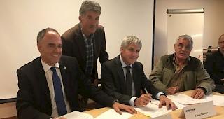 Christophe Darbellay (DVB), Fabien Sauthier (APAGE), Christian Hofer (BLW) und Meinrad Coppey (APAGE) (von links)