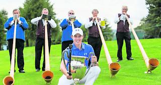 Siegerlachen. Der 23-j&auml;hrige Engl&auml;nder Matthew Fitzpatrick