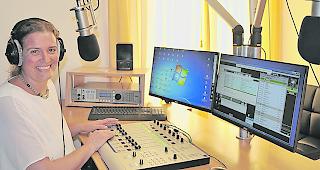 Alexandra Chanton leitet das neue Studio von Radio Maria in Brig.