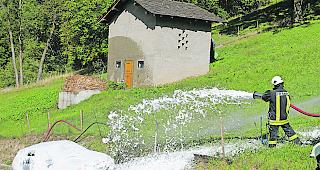 &Uuml;bungsszenario. Auch dieser Pkw war vom Busungl&uuml;ck betroffen.  