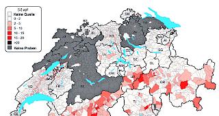 &Uuml;bersicht. Oben die Uran-Karte von 2012 und unten die Arsen-Karte von 2003. 