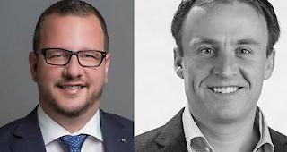 Philipp Matthias (links) und Bregy Marco Decurtins sitzen neu im Verwaltungsrat der Belalp Bahnen.