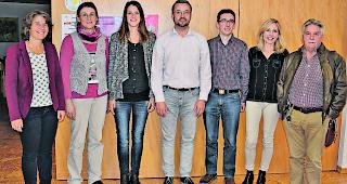 Der Vorstand. Kommunikationsverantwortliche Nicole Carron-Bayard, Revisorin Manuela Kappenberg, Aktuarin Annette Weiss, Kassier Stefan Petrig, Pr&auml;sident Michael Kreuzer, Vizepr&auml;sidentin Nicole K&ouml;nig-Bayard sowie Revisor Norbert Zimmermann (von links).  