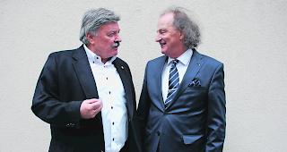 Regionale SRG-Interessen vertreten. Pr&auml;sident Leander Jaggi (rechts) und sein Kommunikationsverantwortlicher Beat Pfammatter. 