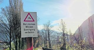 Bei starkem Wind sollte der Vispadamm nicht betreten werden.