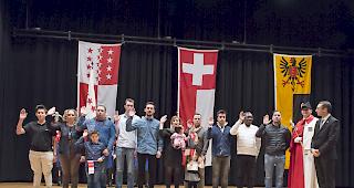 Vereidigung von 1008 neuen Wallisern.