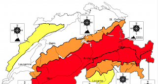Zweith&ouml;chste Stufe. Am Mittwoch wurde die Gefahr auf gross (rot) angehoben.