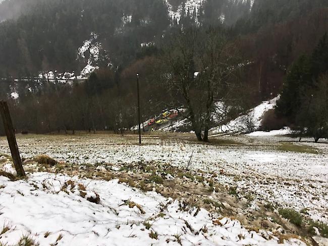 Unfallort. Für den Verunfallten kam jede Hilfe zu spät.