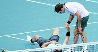 Showtime. Roger Federer und Jack Sock boten dem Publikum beste Unterhaltung.  